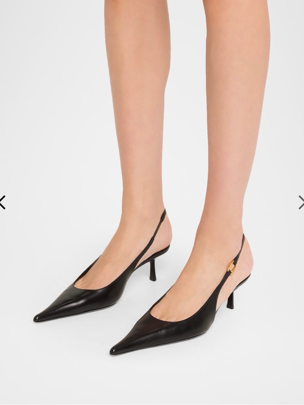 Saint Laurent Vendome Leather Slingback Pumps kitten heel size 36 - Picture 2 of 5